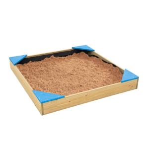 Arenero con cubierta protectora madera marrón FSC®