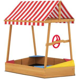 Arenero para Niños 133x101x141 cm Madera Natural