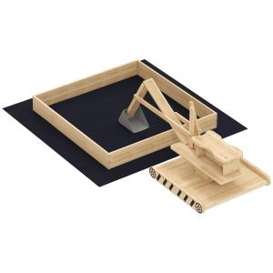 Arenero para niños 184x90x56 cm madera natural
