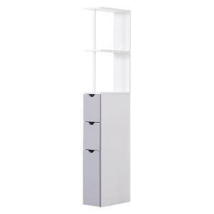 Armario alto de baño 15x33x136.5 cm blanco