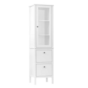 Armario alto de baño 43x35x160 cm blanco