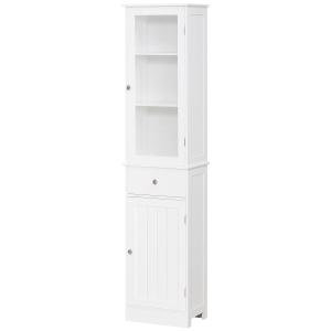 Armario alto para baño blanco 40 x 27 x 171.5 cm