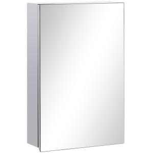 Armario con espejo 39 x 12 x 60 cm color plata