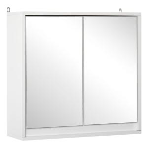Armario con espejo 48x14.5x45 cm blanco