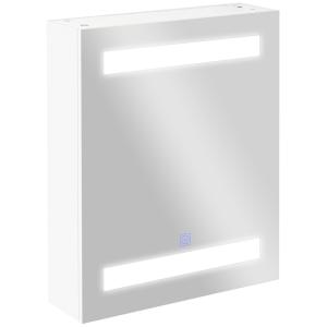 Armario con espejo 50x15x60 cm blanco