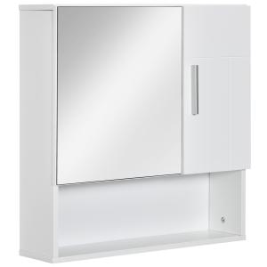 Armario con espejo 54x15.2x55.3 cm blanco