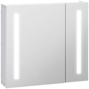 Armario con espejo 70x15x65 cm blanco