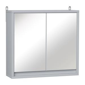 Armario con espejo color gris 48 x 14.5 x 45 cm