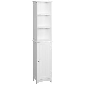 Armario de baño 34x23x165 cm blanco