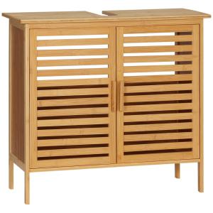 Armario de baño 66x29x61.5 cm madera natural