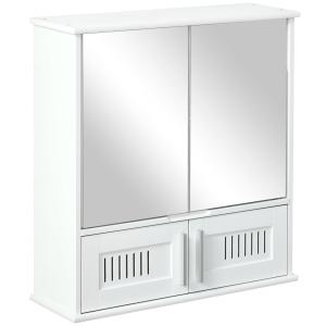 Armario de baño con espejo 55 x 17.5 x 60 cm color blanco