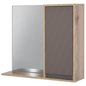 Armario de baño con espejo 57x14.2x49.2 cm roble