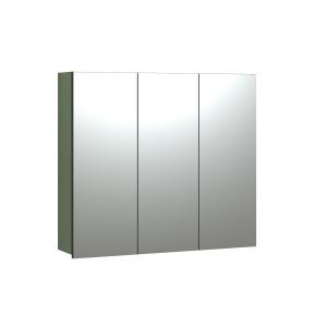 Armario de baño con espejo y 3 puertas l90 cm - verde