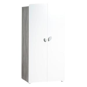 Armario de bebé de 2 puertas 175x86x56cm en madera gris