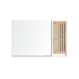 Armario de pared con espejo con puerta madera blanco