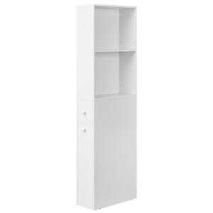 Armario del baño de 40 x 18 x 134,4 cm de color blanco clás…