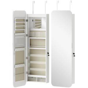 Armario joyero 37x10x120 cm blanco