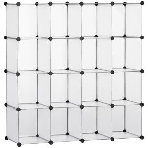 Armario modular 125x32x125 cm transparente