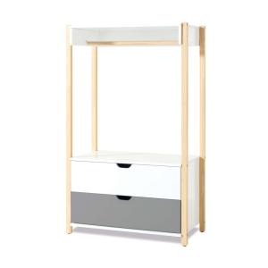 Armario Montessori (con colgador y cajones) madera/antracita