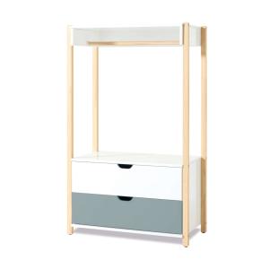 Armario Montessori (con colgador y cajones) madera/eucalipto