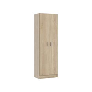 Armario multiusos 2 puertas efecto madera roble 59x37 cm