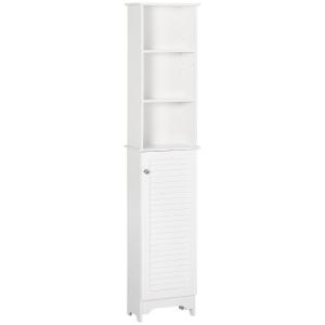 Armario para baño 34x20x165 cm blanco