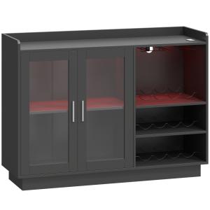 Armario para vino 120x38x88 cm negro