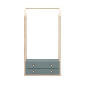 Armario ropero con 2 cajones L80 cm - Esteban - Verde