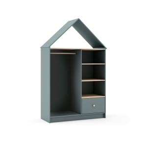 Armario vestidor juvenil Cloud melamina Verde Salvia - Oak…
