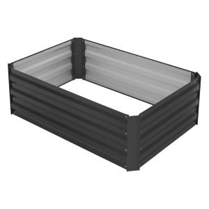 Arriate elevado de metal para plantas macetero alto antraci…