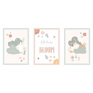 Art print (set de 3) happy farm multicolor 21x29,7 cm