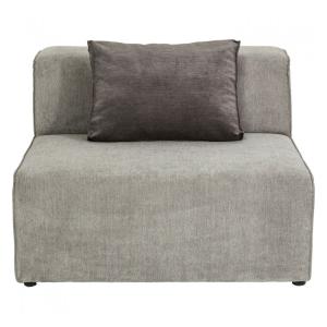 Asiento central para sofá modular en tejido gris. 2 plazas,…