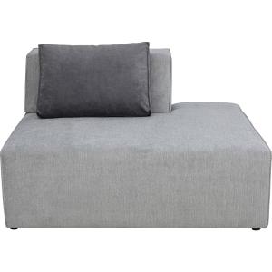 Asiento recto para sofá modular en tejido gri