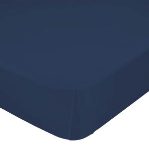Bajera 100% algodón azul marino 105x200x32 cm (cama 105)