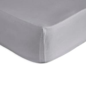 Bajera ajustable de algodón percal 100x200 28 cm gris