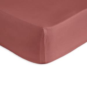 Bajera ajustable de algodón percal 140x200 28 cm rosa oscur…