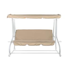 Banco acero poliester columpio beige 210x120x167cm