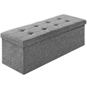 Banco-arcón plegable y con almacenaje, 110 x 38 x 38 cm, gr…