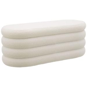 Banco con almacenaje, bouclé, carga 150 kg, 110 x 45 x 42 c…