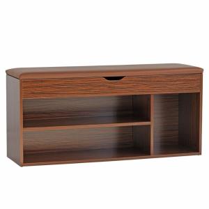 Banco con zapatero en madera marrón