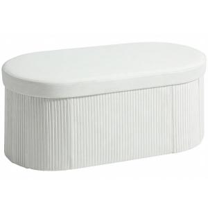 Banco de almacenaje 76x38x35 cm crema