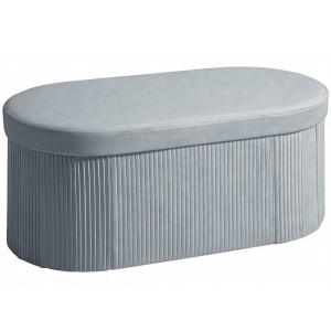 Banco de almacenaje 76x38x35 cm gris oscuro