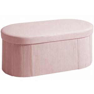 Banco de almacenaje 76x38x35 cm rosa