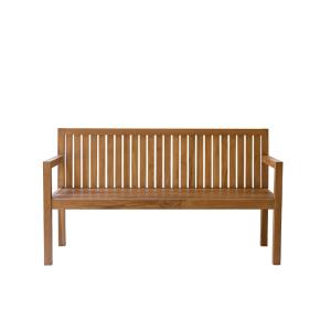 Banco de exterior de teca maciza de 160 cm
