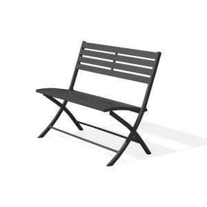 Banco de jardã­n plegable de aluminio gris antracita