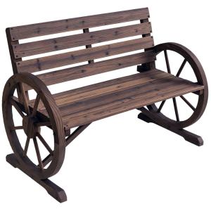 Banco de jardín 105.5x59x75 cm carbonizado