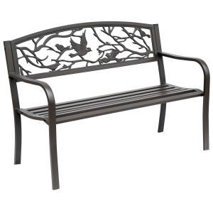 Banco de jardín 127x60x85 cm marrón