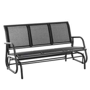 Banco de jardín 151x75x85 cm negro