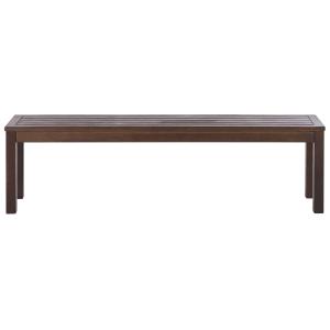 Banco de jardín 160 cm madera de eucalipto marrón oscuro