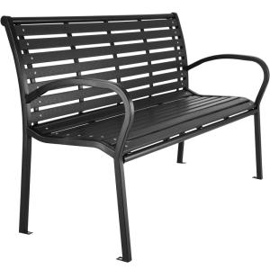 Banco de jardín 3 plazas carga 200 kg 126 x 62 x 81.5 cm ne…
